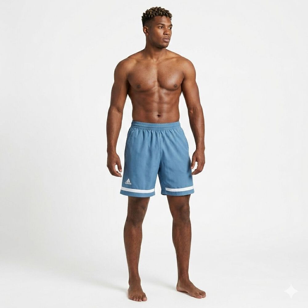Adidas Men's Blue Primegreen Aeroready Athletic Gym Running Shorts Activewear L